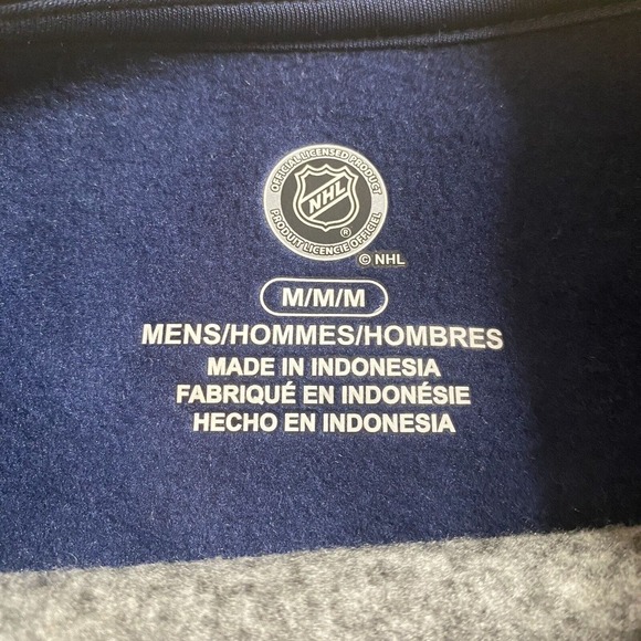 NHL Columbus Blue Jackets Logo Crewneck Pullover Sweatshirt Mens M Gray Blue New - Picture 5 of 11